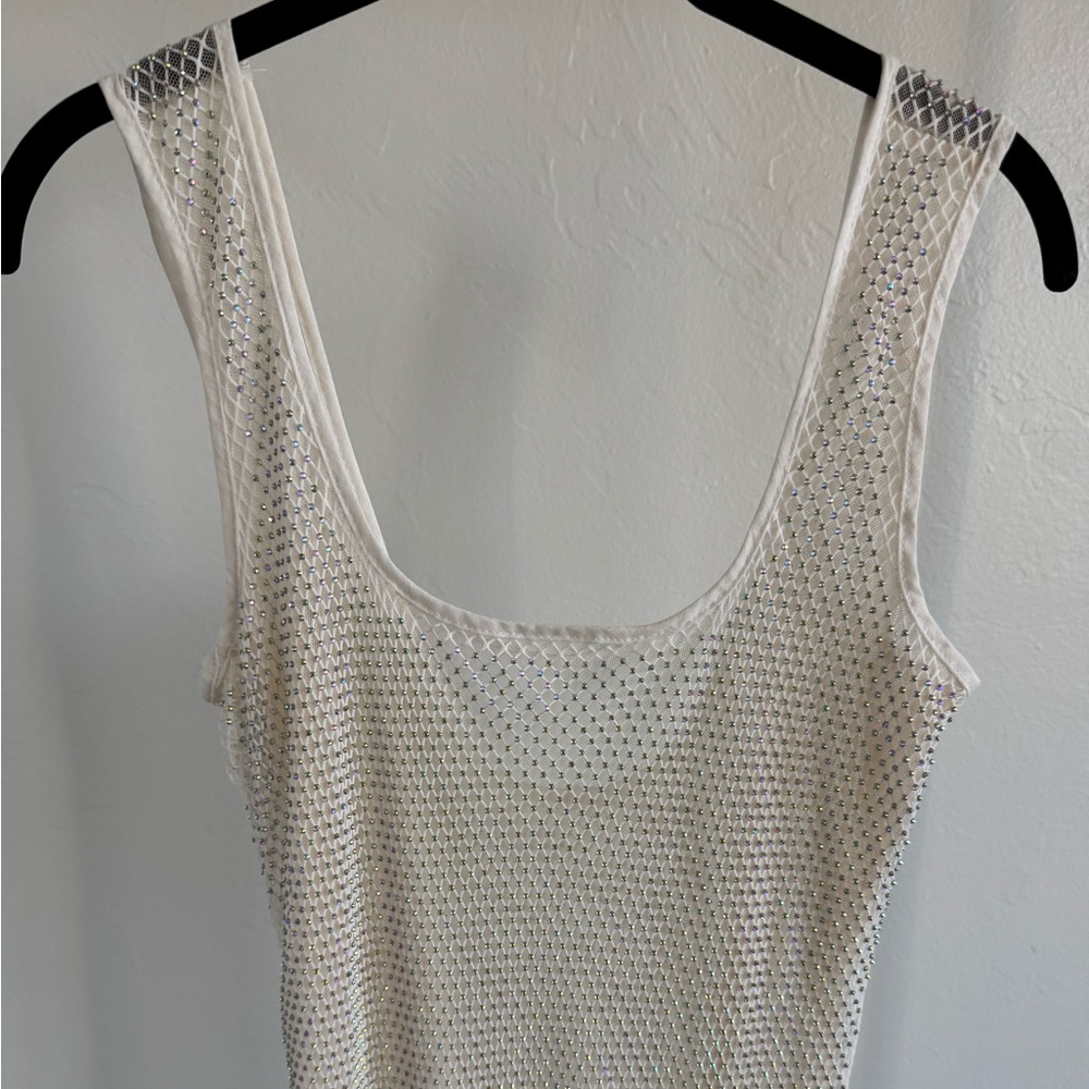 Diamanté White Maxi Dress - Picture 4 of 5